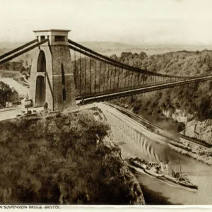 Bristol - The Clifton Suspension Bridge over the Avon Gorge