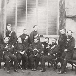 British army in India, officers of the 60th rifles, 1868