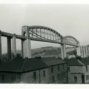 Brunel's Tamar Bridge Print, Saltash, Cornwall, 1970s Brunel's Tamar Bridge Print, Saltash, Cornwall, 1970s