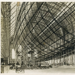 Building the frame of the Zeppelin Hindenburg