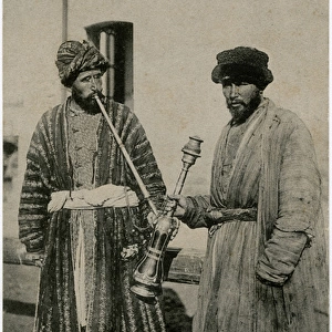 Bukhara, Uzbekistan - Smoking a chillim pipe