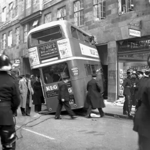 Bus crash in Cannon Street, City of London