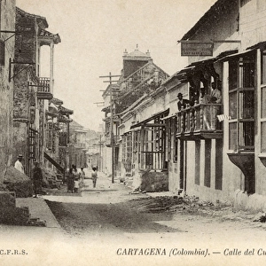 Calle del Curato, Cartagena, Colombia, Central America