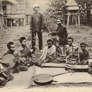 Cambodia - Traditional musicians at Phnom Penh