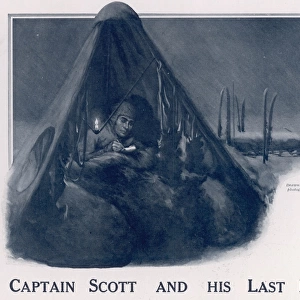 Captain Scott and his tent