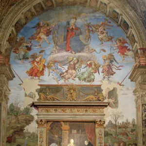 The Carafa Chapel. the Annunciation and the Assumption of th