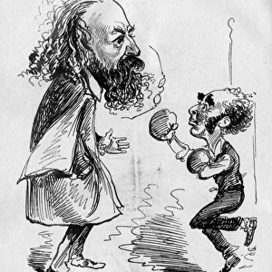 Caricature of Tennyson and the Marquess of Queensberry