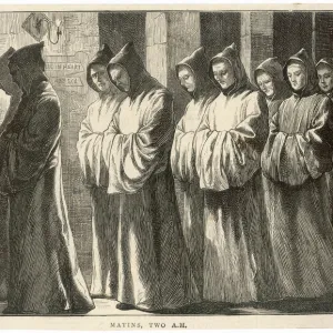 Carthusian monks process to matins at 2 am