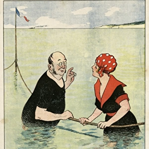 Cartoon, At Biarritz, WW1