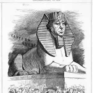 Cartoon, The Sphinx is Silent (Disraeli foreign policy)