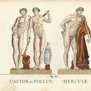 Castor and Pollux, and Hercules, Greek and Roman gods