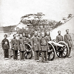 Chinese artillery, Shanghai, China, circa 1880s