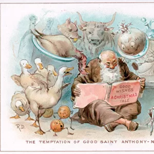 Christmas card, The Temptation of Good Saint Anthony Noel