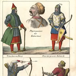 Circassian prince, Kabard princes and archer