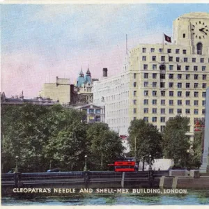 Cleopatras Needle and Shell Mex House, London