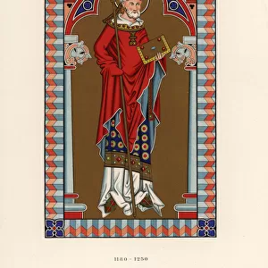 Costume of a German bishop, early 13th century