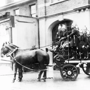 Croydon Fire Brigade at Brigade HQ, Croydon Town