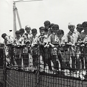 Cubs on Royal Navy ship