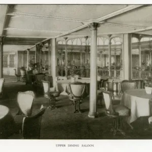 The Cunard Liner RMS Mauretania - Upper Dining Saloon