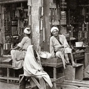 Curio store, Cairo, Egypt, circa 1880s