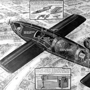 Cutaway Diagram of the V-1 Flying Bomb; Second World War