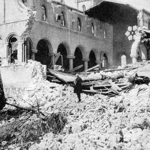 Damage to Canterbury Cathedral Library, WW2 - Baedeker Blitz