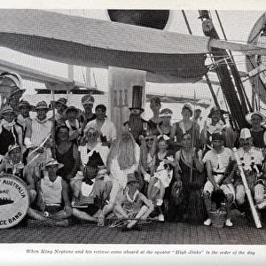 Dance Band on cruise liner, Empress of Australia