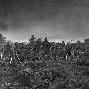 Dawn, First World War scene on the Western Front