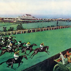 The Derby 1923 by Cecil Aldin