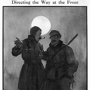 Directing the Way at the Front by B Bairnsfather