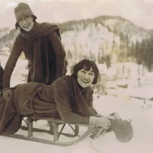 The Dolly Sisters in St Mortiz, 1927