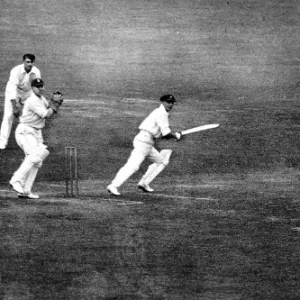 Don Bradman square cuts at Lords, 1930