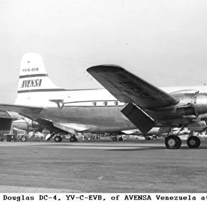 Douglas DC-4 of AVENSA at Oakland, California, Feb 53