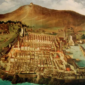 Dubrovnik. Map of the city before the earthquake of 1667