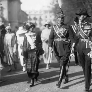 The Duke of York with Crown Prince Carol of Romania