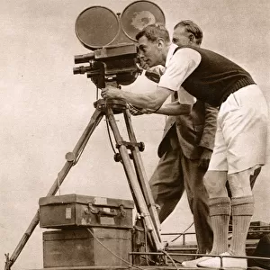 Duke of York tries his hand as a cameraman - Southwold Camp