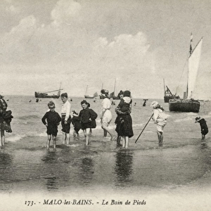 Dunkirk, France - paddling at Malo-les-Bains beach