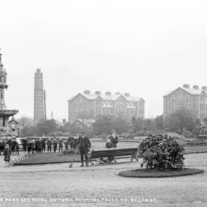 Dunville Park and Royal Victoria Hospital Print, Belfast circa early 1900s Dunville Park and Royal Victoria Hospital Print, Belfast circa early 1900s