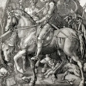 DURER, Albrecht (1471-1528). Knight, Death, and