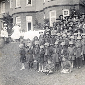 Early Group of Girl Guides & Brownies