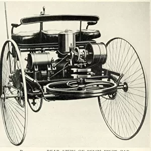 Early Motor Cars - Rear view of Benzs first car