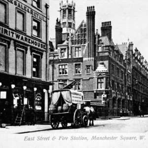 East Street and Fire Station, Manchester Square, London