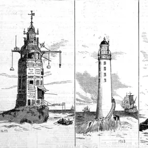 Four of the Eddystone Lighthouses