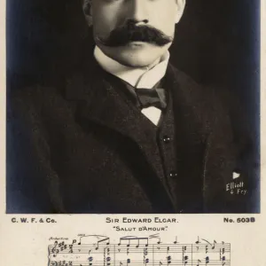 Edward Elgar and musical score to Salut D Amour