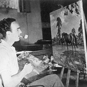 Edward Seago in his studio