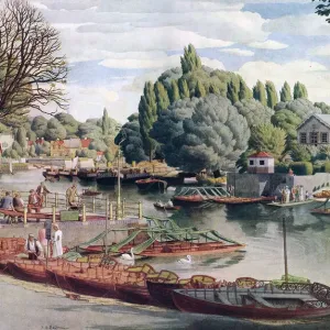 Twickenham View of Eel Pie Island Print 1938 Twickenham View of Eel Pie Island Print 1938