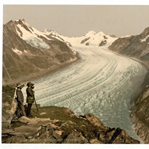 Eggishorn, Grand Aletsch Glacier, with Jungfrau, Monch and E