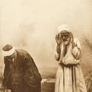 Egypt - Old Egyptian men at prayer