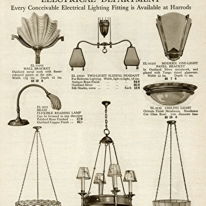 Electric ceiling & wall lights using oyster shell 1929