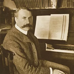 ELGAR 1857 - 1934 PIANO PHOTO